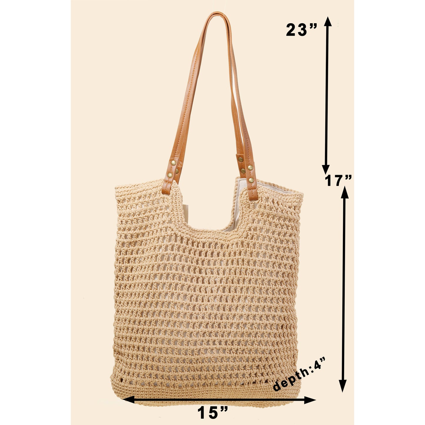 Straw Braided Rectangle Tote Bag: KA