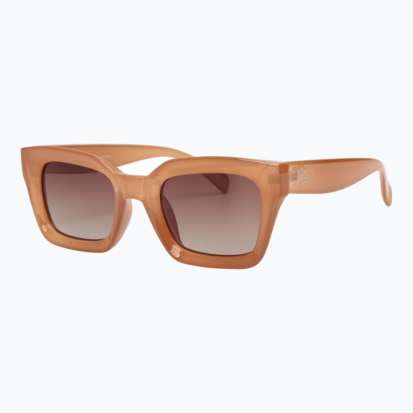 Jaxy Eyewear - Eclipse - Classic Polarized Square Sunglasses: Sand