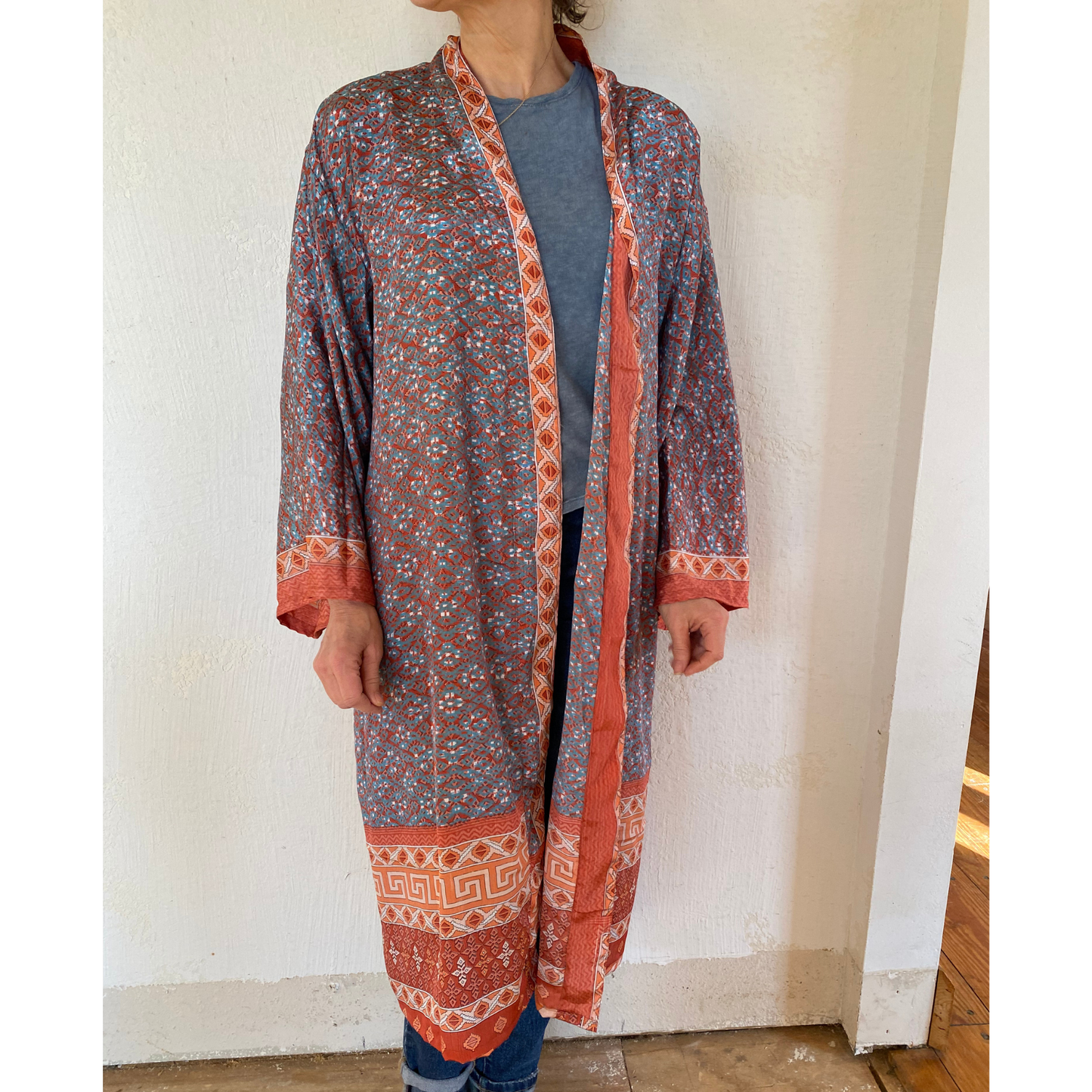 Seeds - Silk Robe | Upcycled 100% Silk One Size Luxury