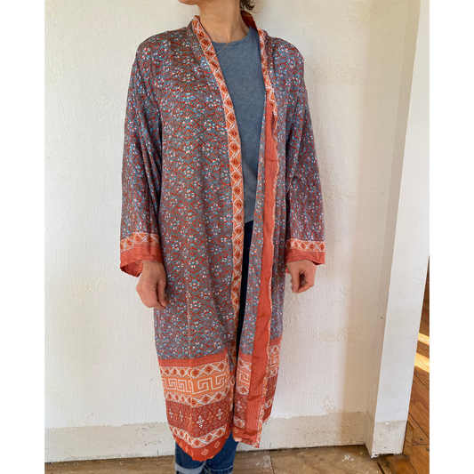 Seeds - Silk Robe | Upcycled 100% Silk One Size Luxury