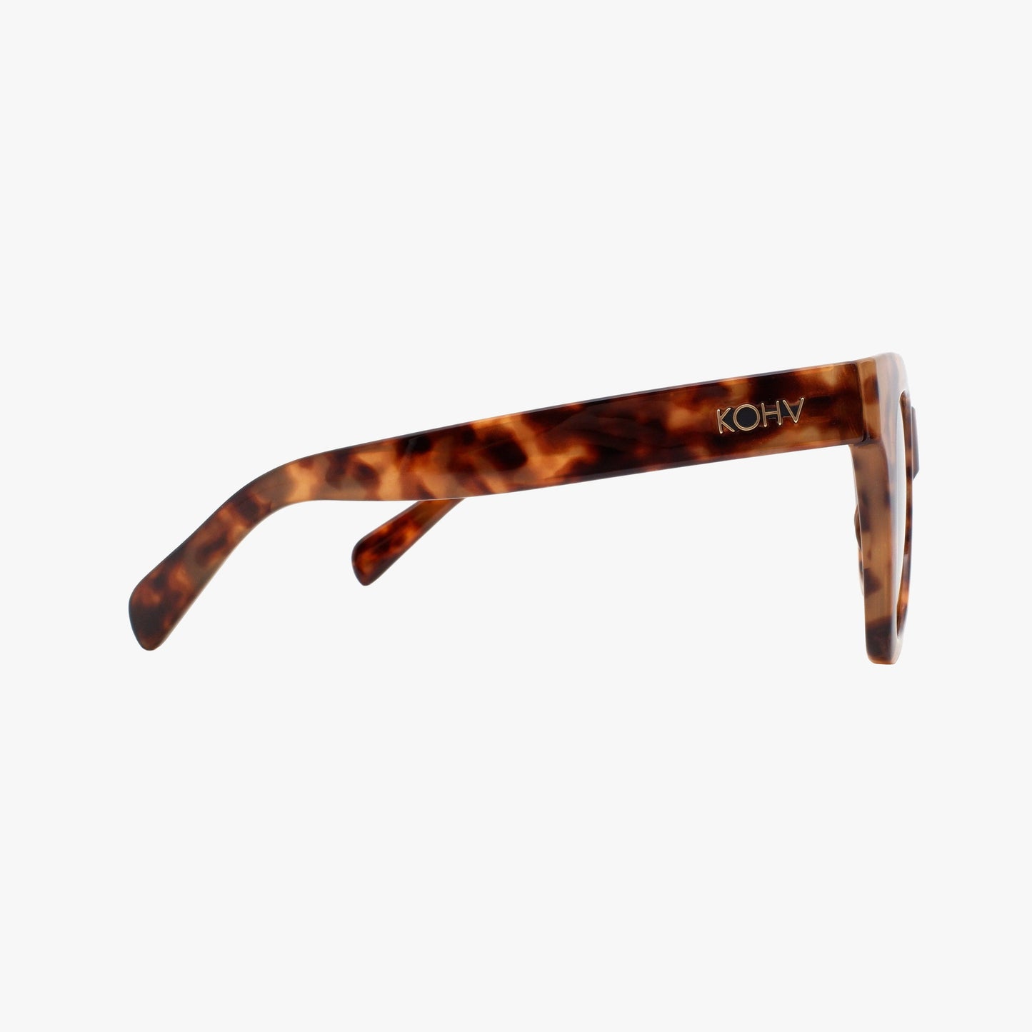 Kohv Eyewear - BAILEY AMBER TORTOISE Polarized Oversized Square Sunglasses