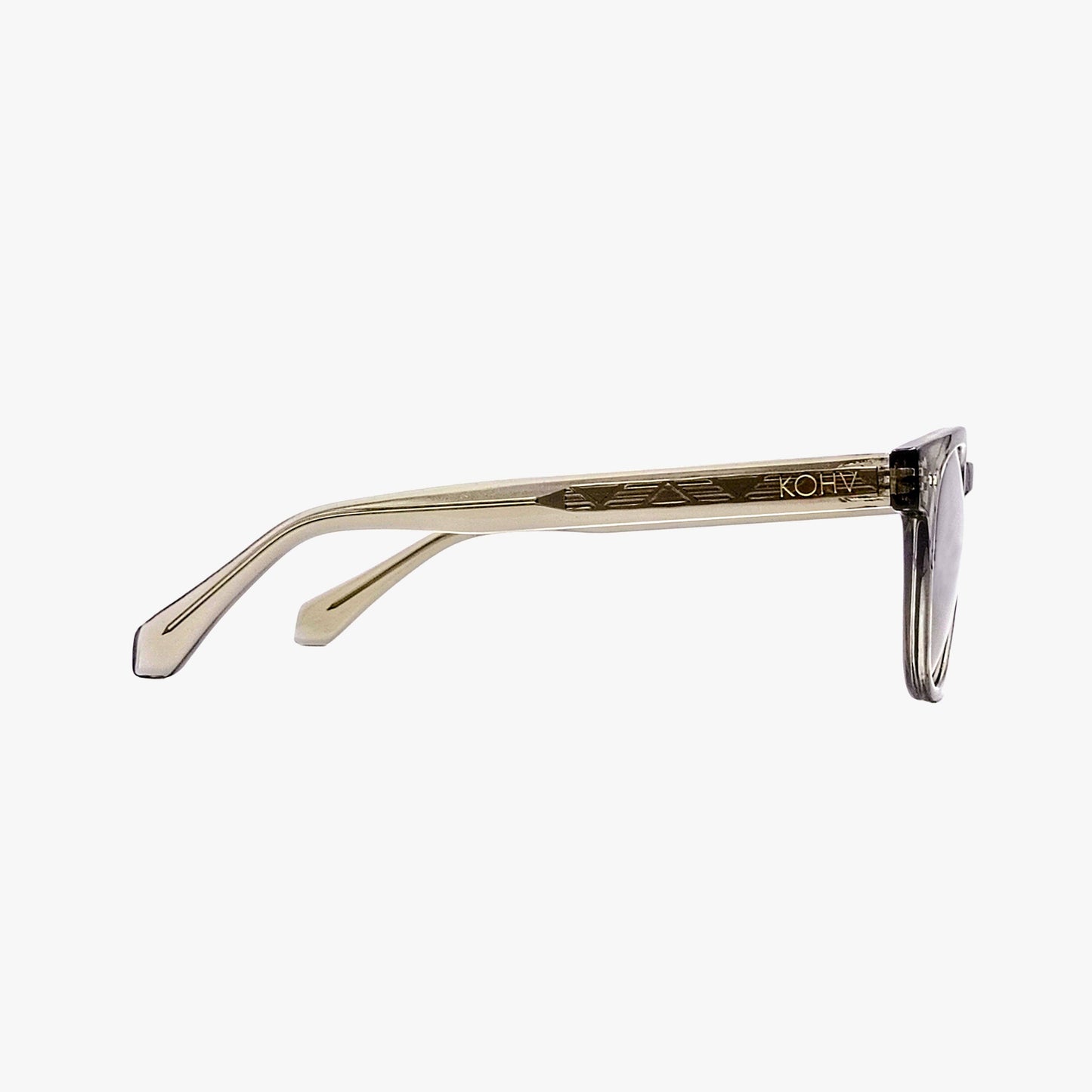 Kohv Eyewear - ALEX CRYSTAL TAUPE Polarized Round Fashion Sunglasses