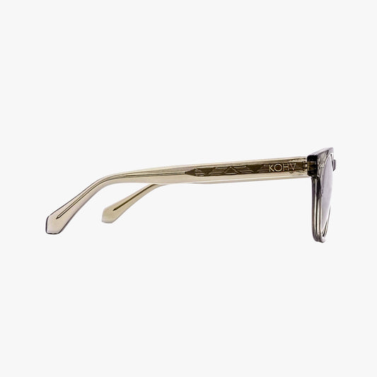 Kohv Eyewear - ALEX CRYSTAL TAUPE Polarized Round Fashion Sunglasses