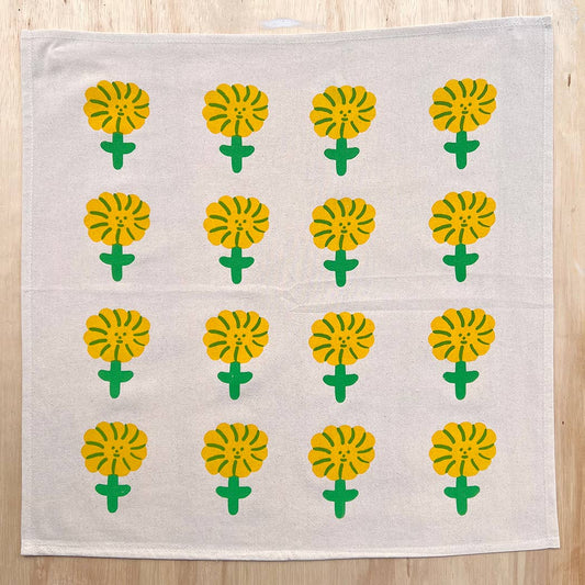 Nice life - Happy flower tea towel