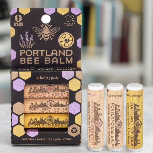 Portland Bee Balm - Assorted 3-Pack Lavender, Yuzu, Unscented