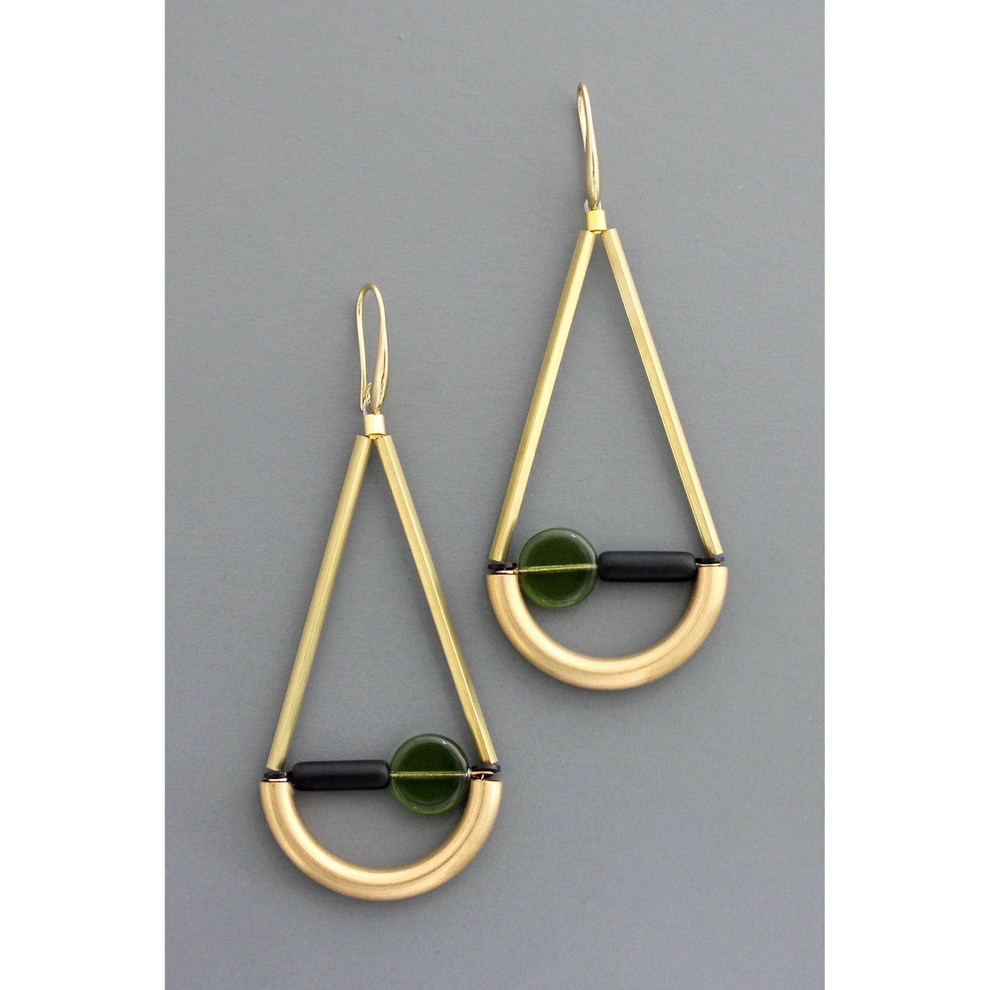 David Aubrey Jewelry - Geometric glass earrings