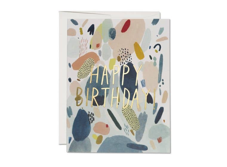 Red Cap Cards - Abstract Birthday
