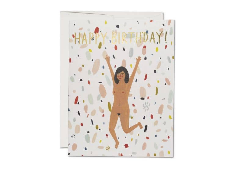 Red Cap Cards - Birthday Suit Card