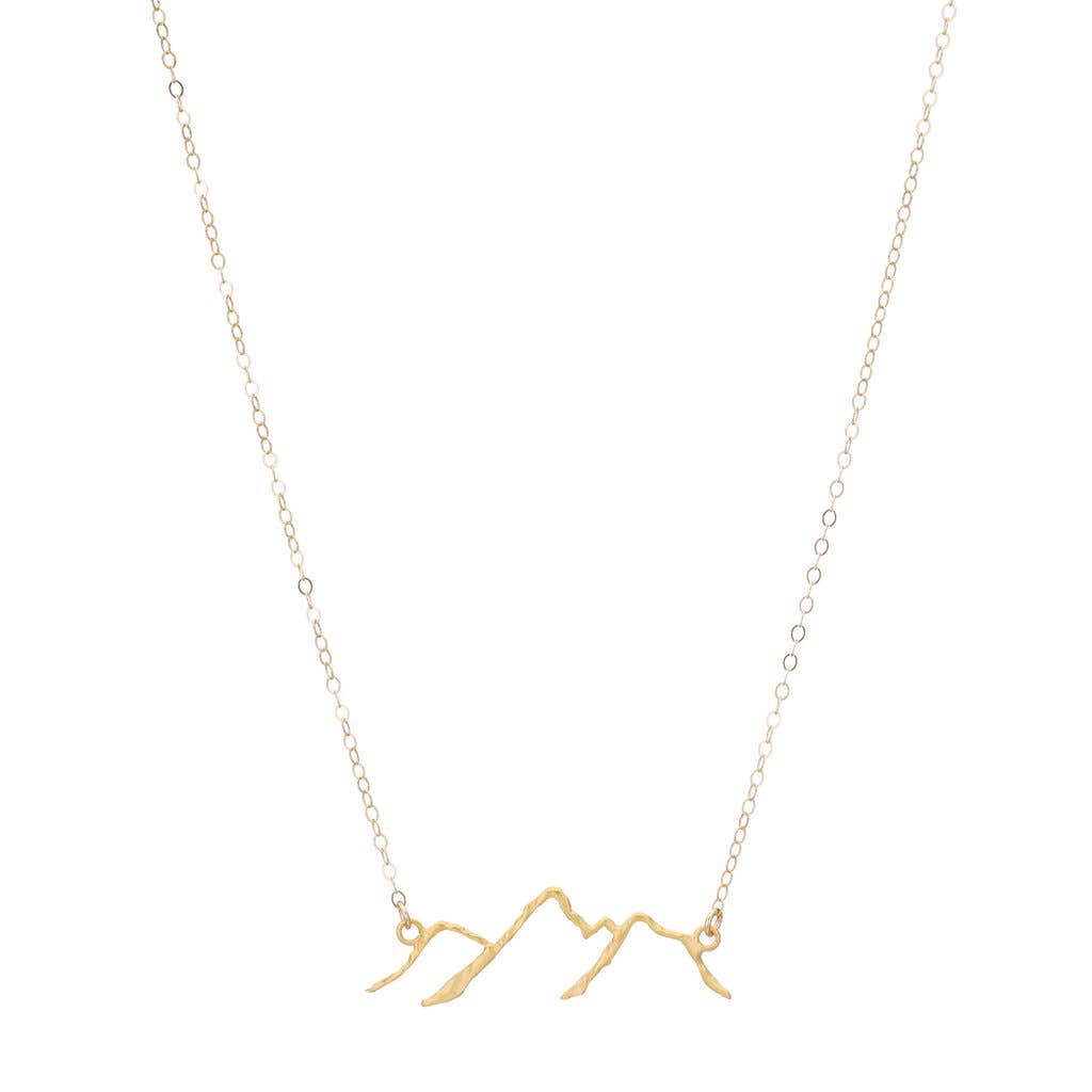 Padgett Hoke - Gold Plate Mountain Necklace: Gold