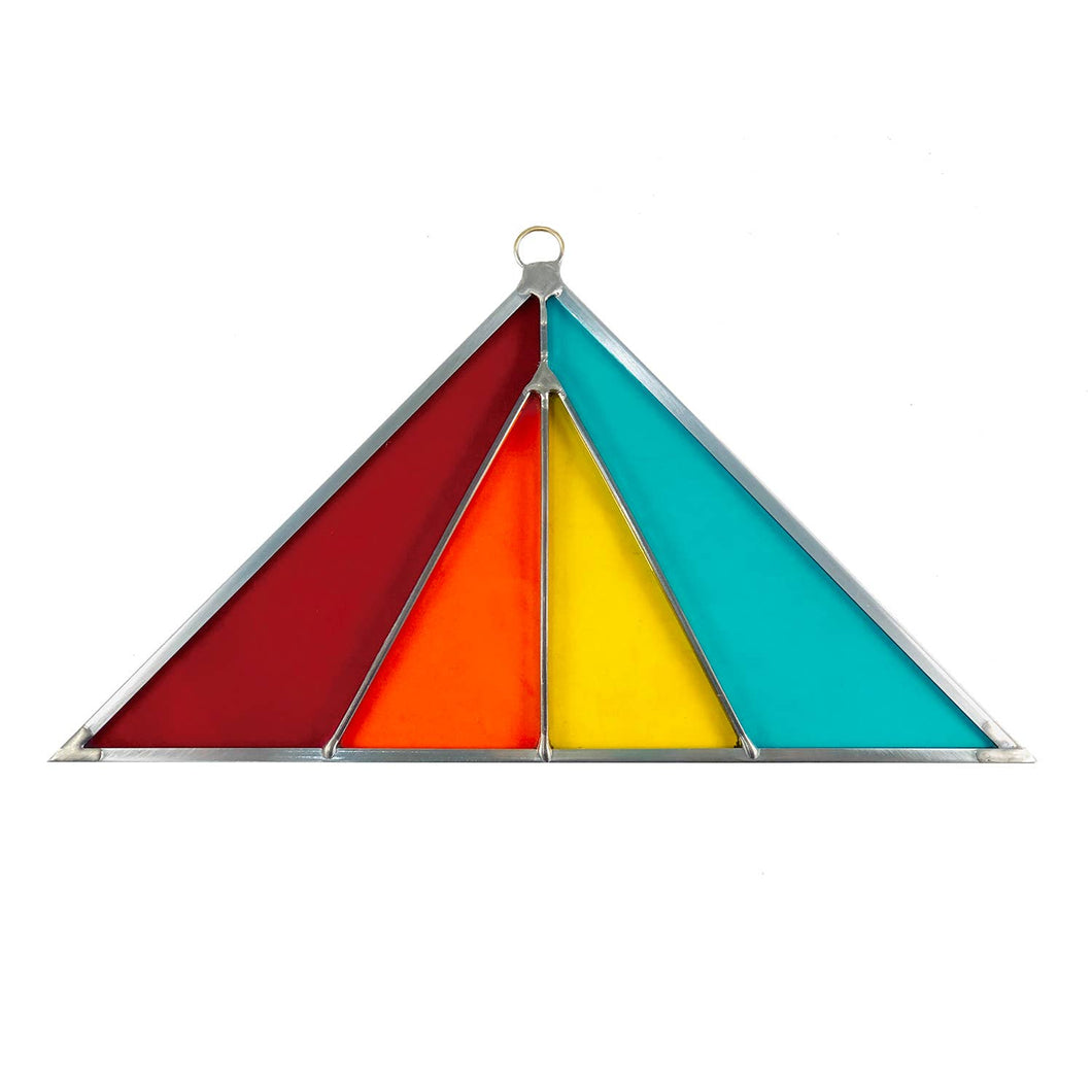 Debbie Bean - Triangle Stained Glass Suncatcher - Modern