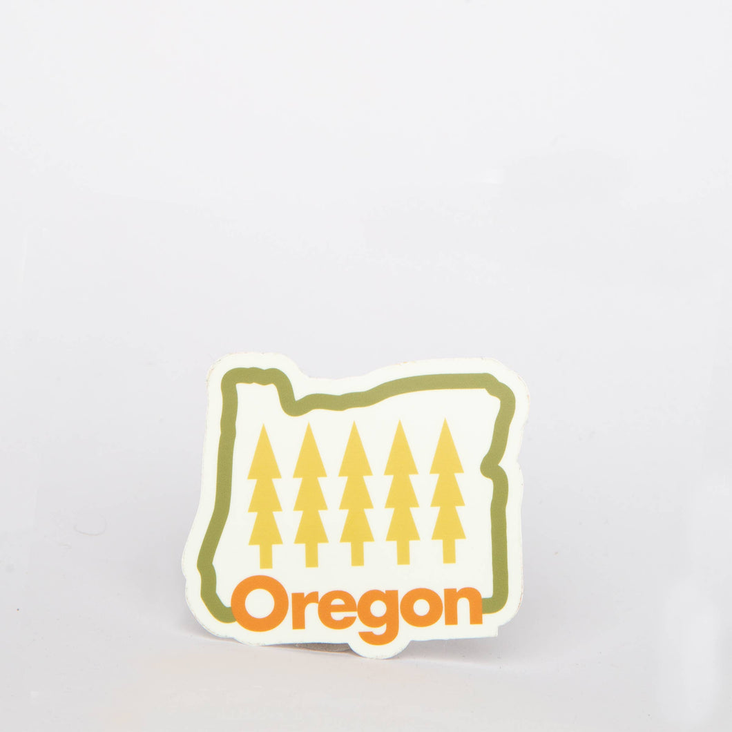 oregon state sticker with trees