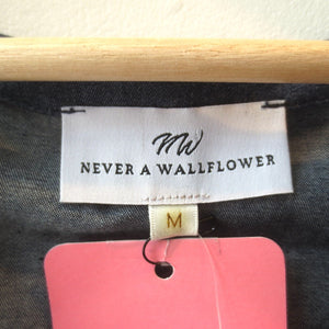 M - Never A Wallflower NEW $200 Denim NAW Horseshoe Shirt Top 4427SC