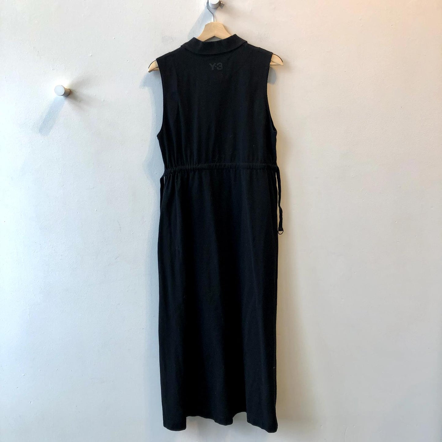 S - Y-3 Yohji Yamamoto Adidas Black High Neck Sleeveless Maxi Dress 0313AH