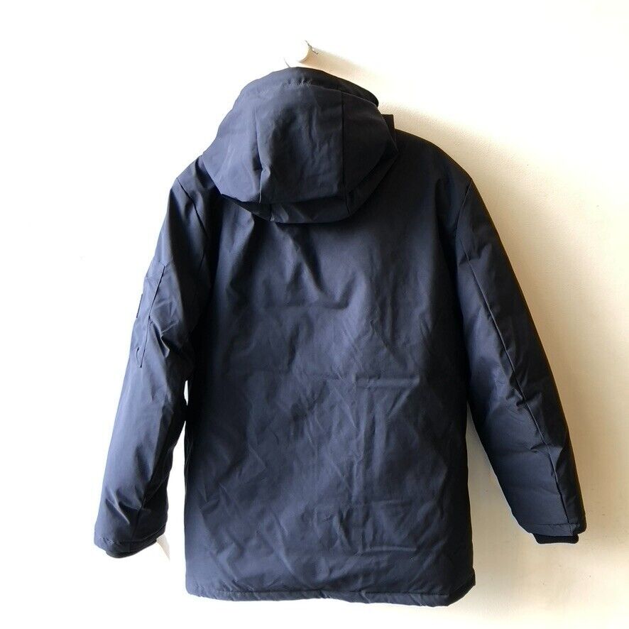 XS - DKNY Navy Blue NEW $350 Hooded Puffer Winter Coat Jacket 0803BM