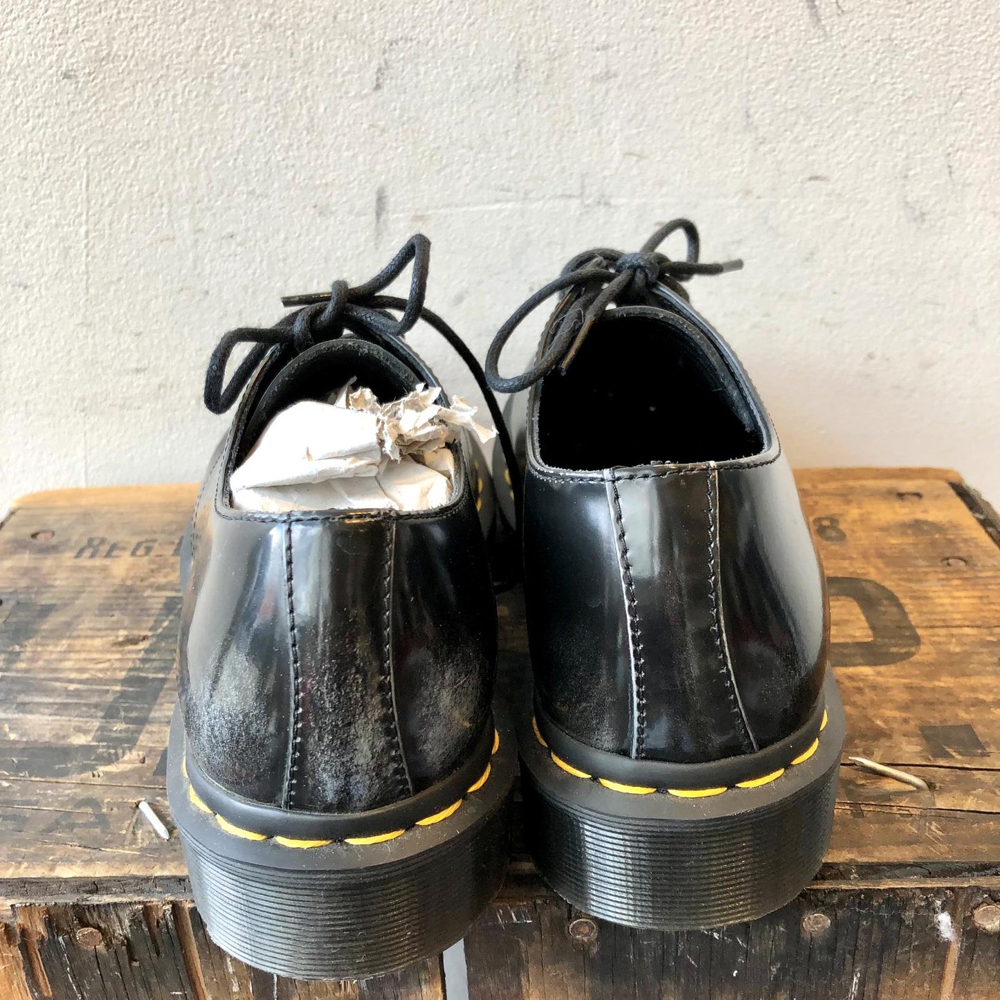 6 / 37 - Dr Martens NEW Black Leather Oxford Polished Smooth Shoes 0803BM