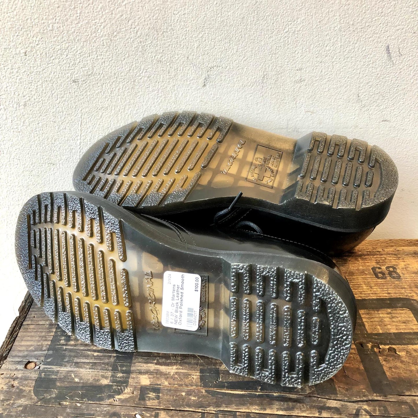 6 / 37 - Dr Martens NEW Black Leather Oxford Polished Smooth Shoes 0803BM