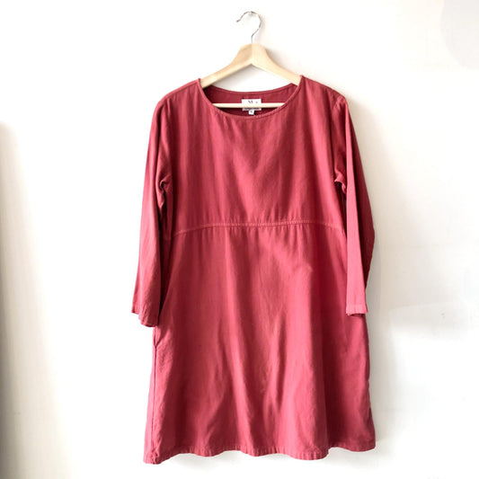 S - Me & Arrow NEW $197 Red Long Sleeve Cotton Dress w/ Pockets 1011MP