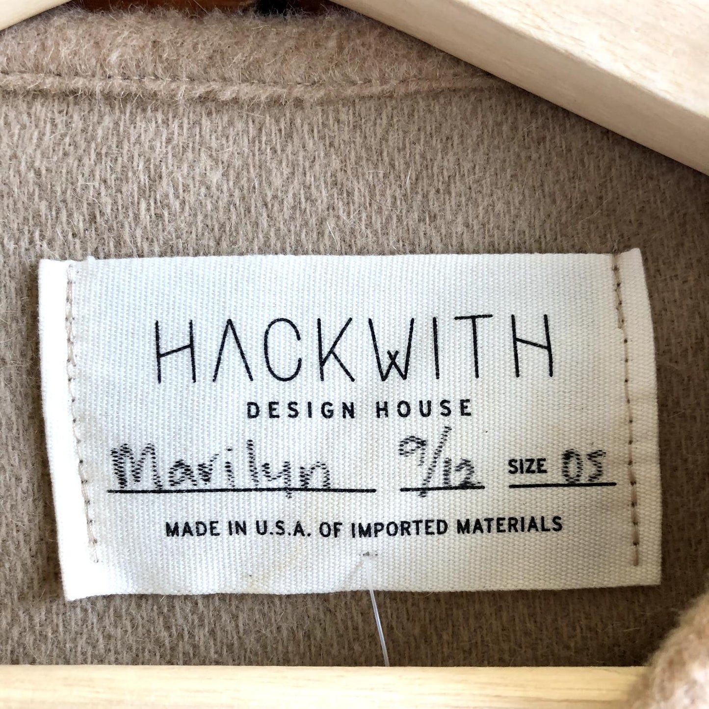 O/S - Hackwith Design House Tan Open Marilyn Jacket Handmade Cardigan 0211CC