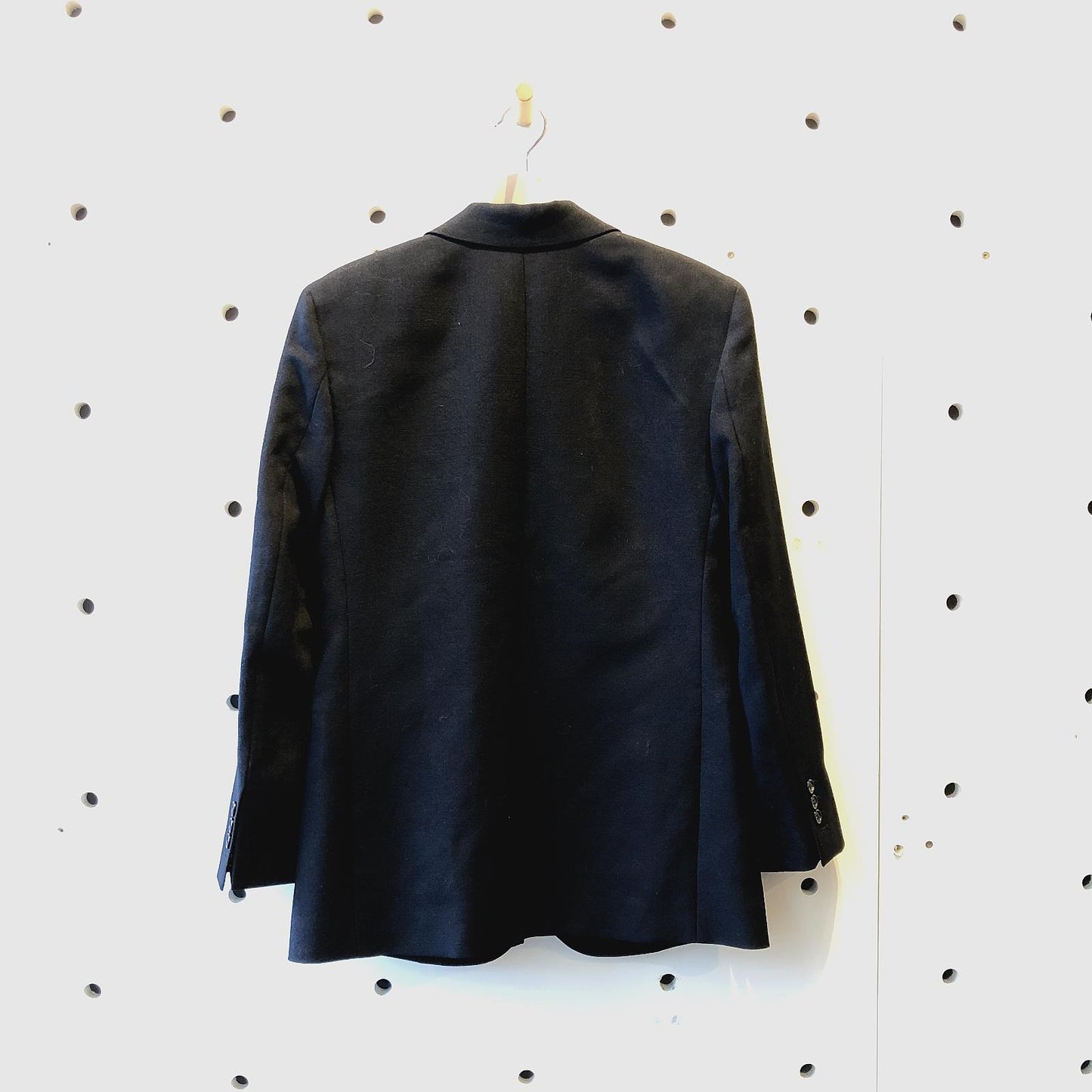 4 - Theory Black NEW $625 Slim Tailor Canvas Wool Blazer Jacket 0507KL