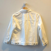 Load image into Gallery viewer, M - Trave $328 White Big Empty Zoey Cropped Denim Jean Jacket NEW 4427SC