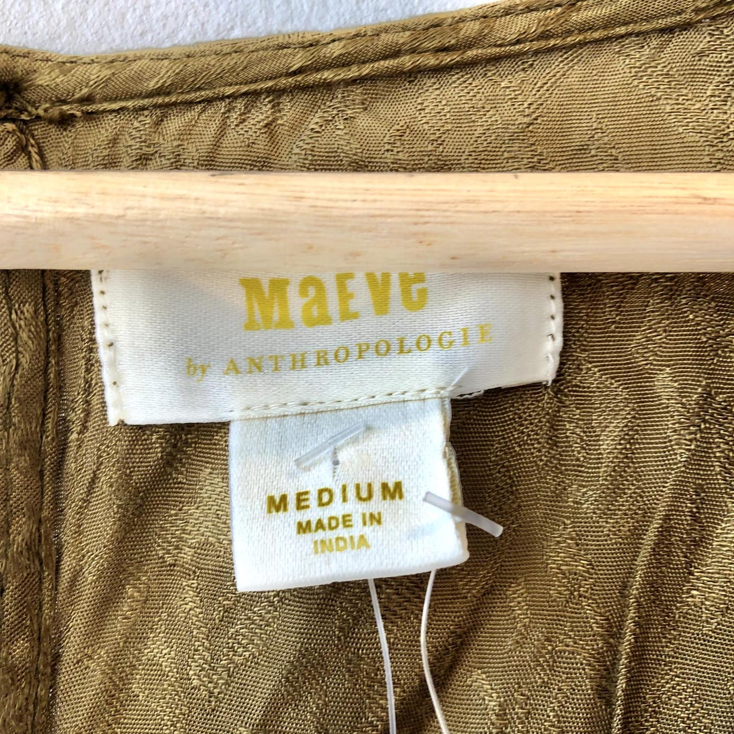 M - Maeve Anthropologie NEW $150 Moss Green Jacquard Wide Leg Jumpsuit 1112CG