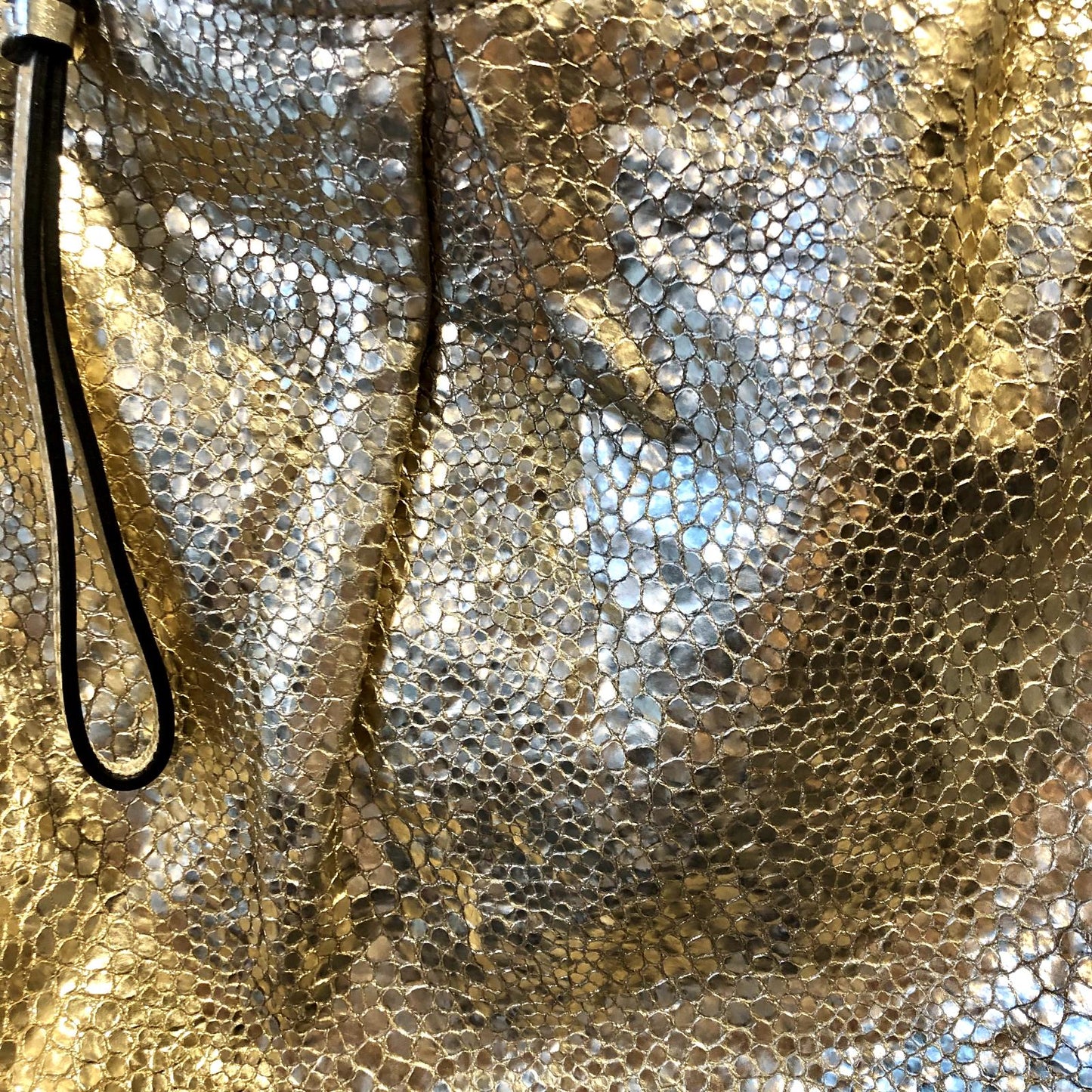 COACH Rare Gold Metallic Crackled Leather Maggie 13898 Purse Bag 1113JC