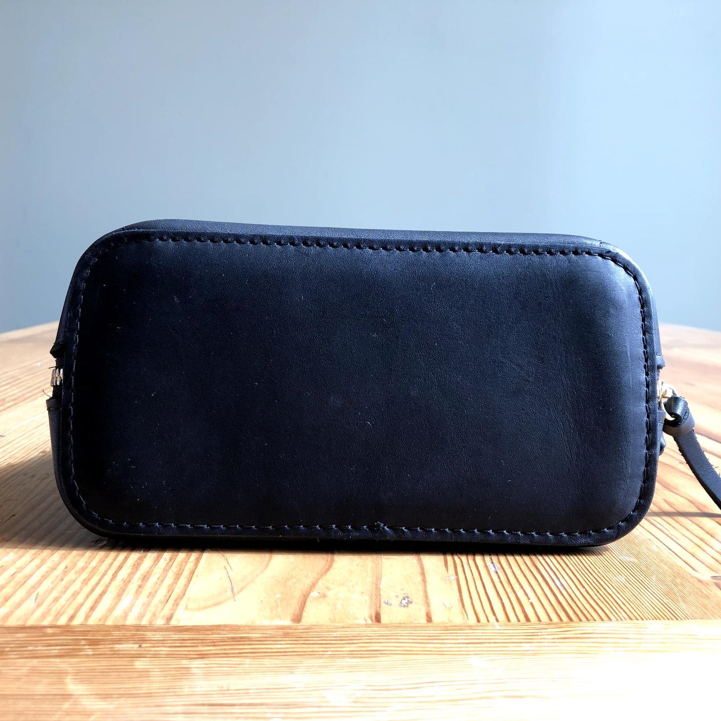 Portland Leather Co Black Zip Around Crossbody Luna Purse Bag 0806KS