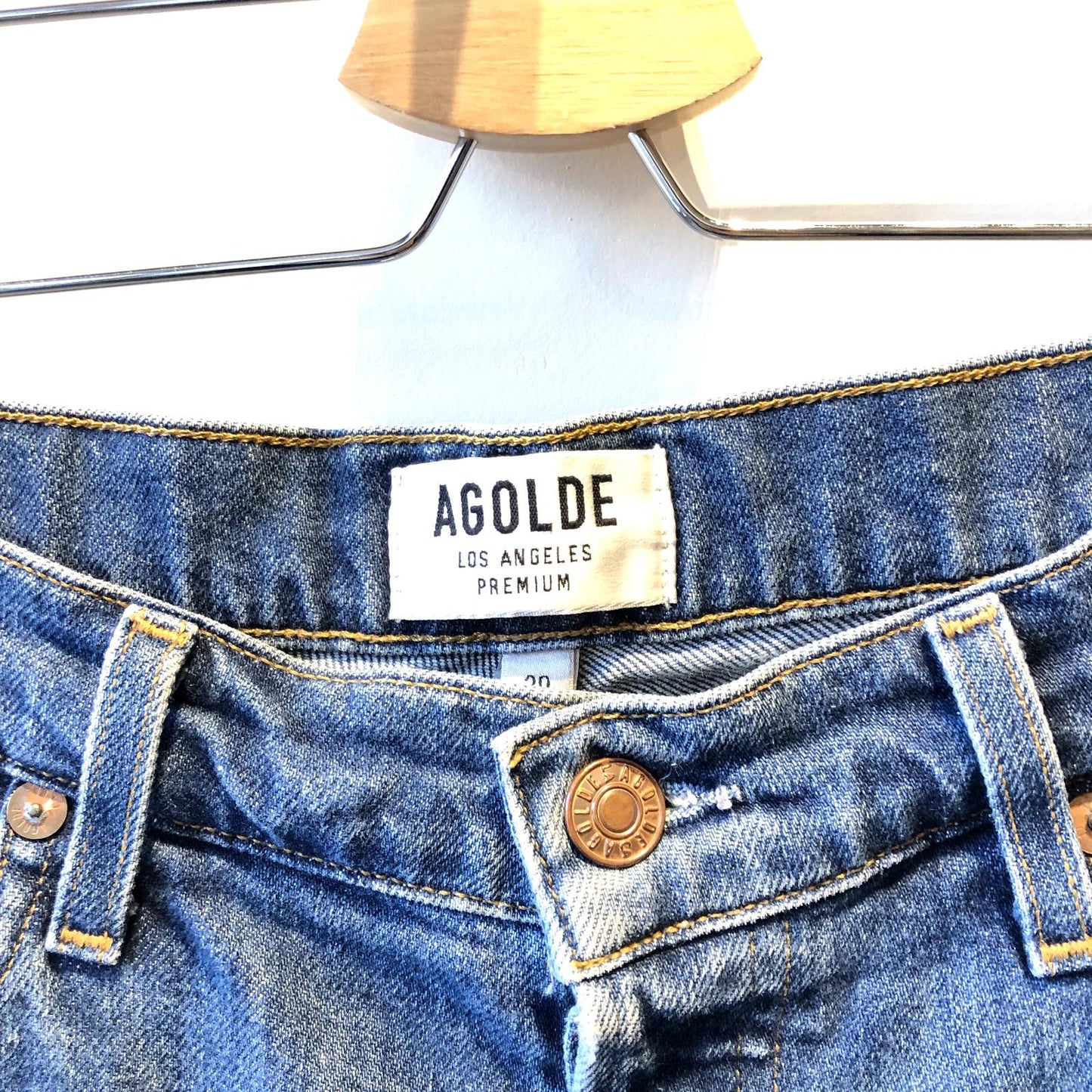 30 - AgoldE Nico High Rise Slim Leg Fit Frayed Hem Womens Jeans 0910MM
