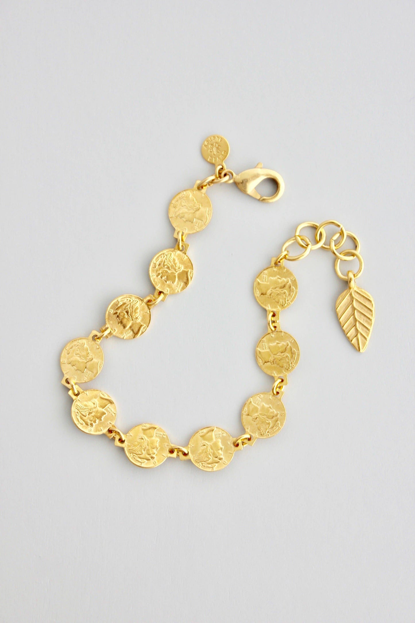 David Aubrey Jewelry - DORB06 Gold Coin Chain Bracelet