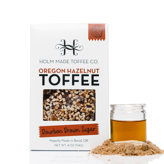 Holm Made Toffee Co. - Bourbon Brown Sugar - Oregon Hazelnut Toffee