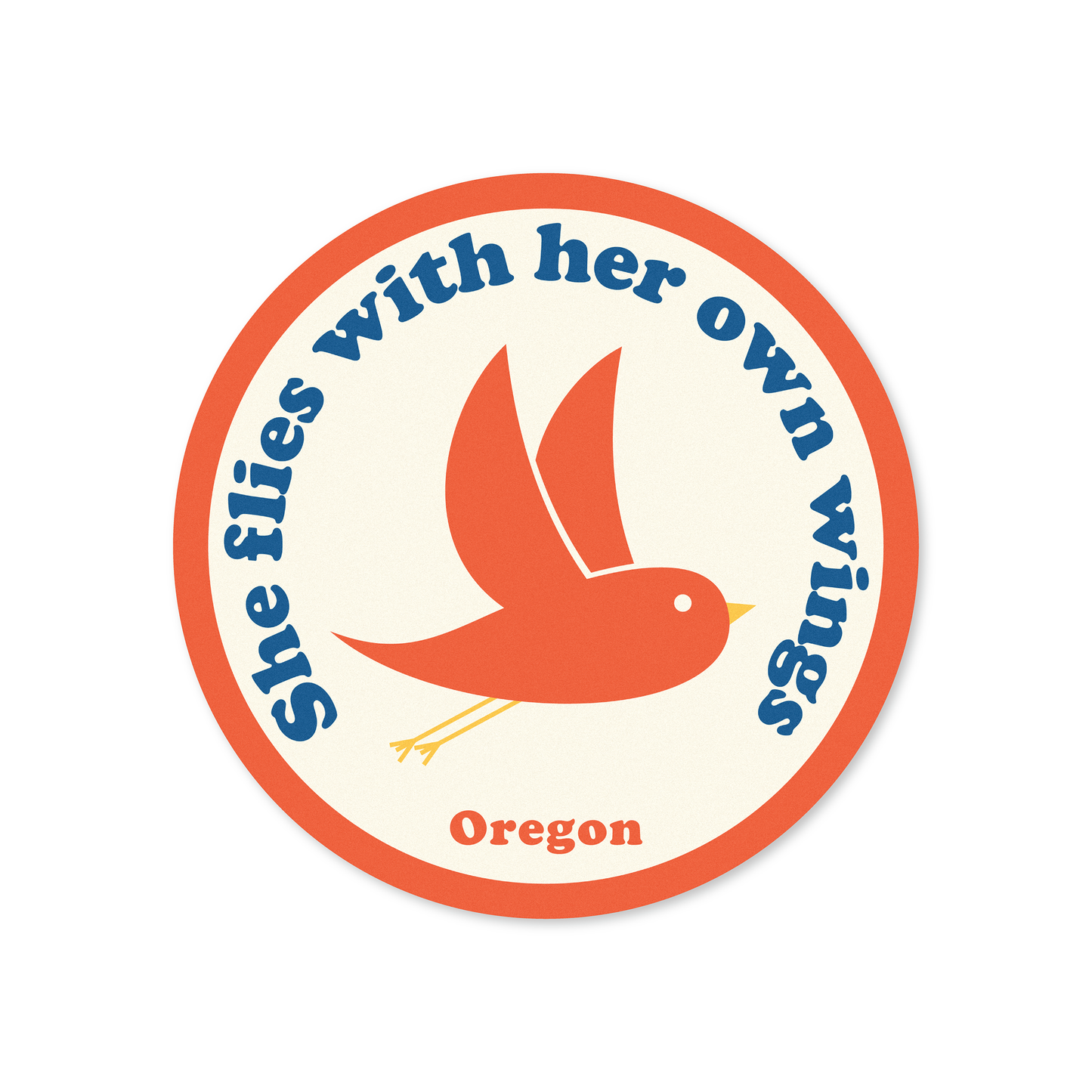 Wild Child Brand - She Flies With Her Own Wings - Oregon Motto Sticker