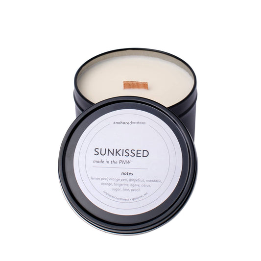 Anchored Northwest - Sunkissed Wood Wick Travel Soy Candle