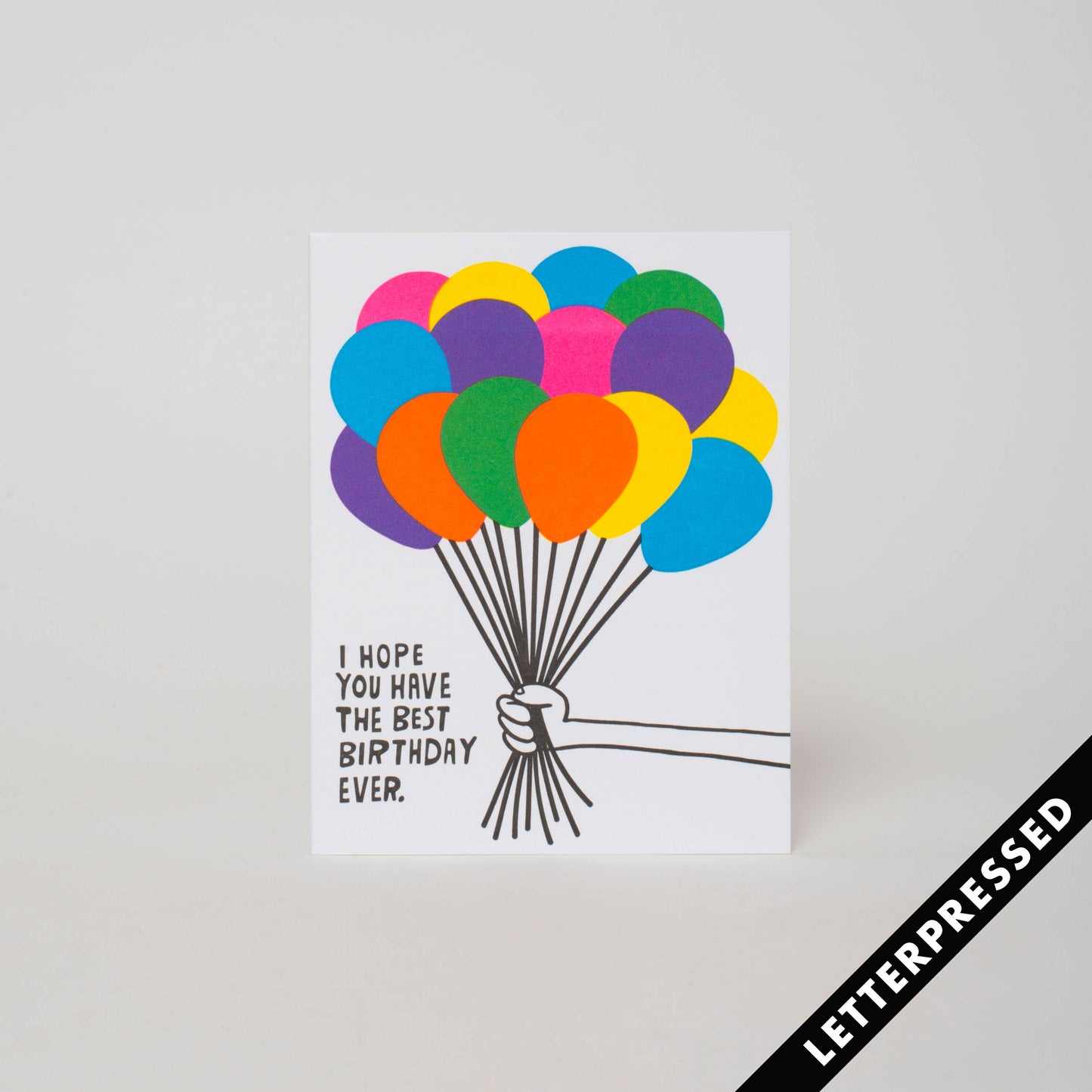 ASHKAHN -- Best Birthday Ever Balloons Greeting Card