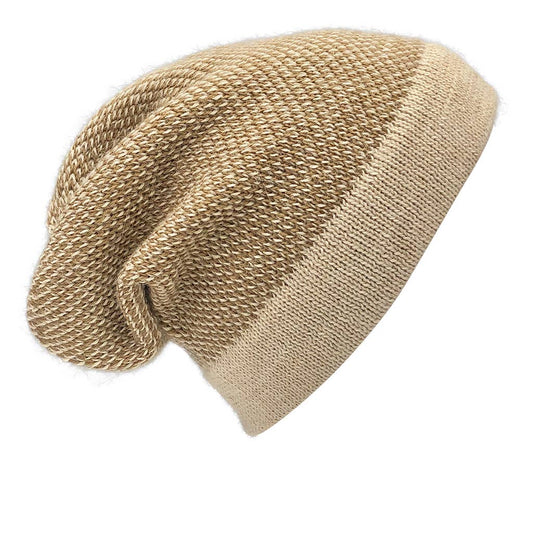 SLATE + SALT - Camel Interwoven Alpaca Beanie