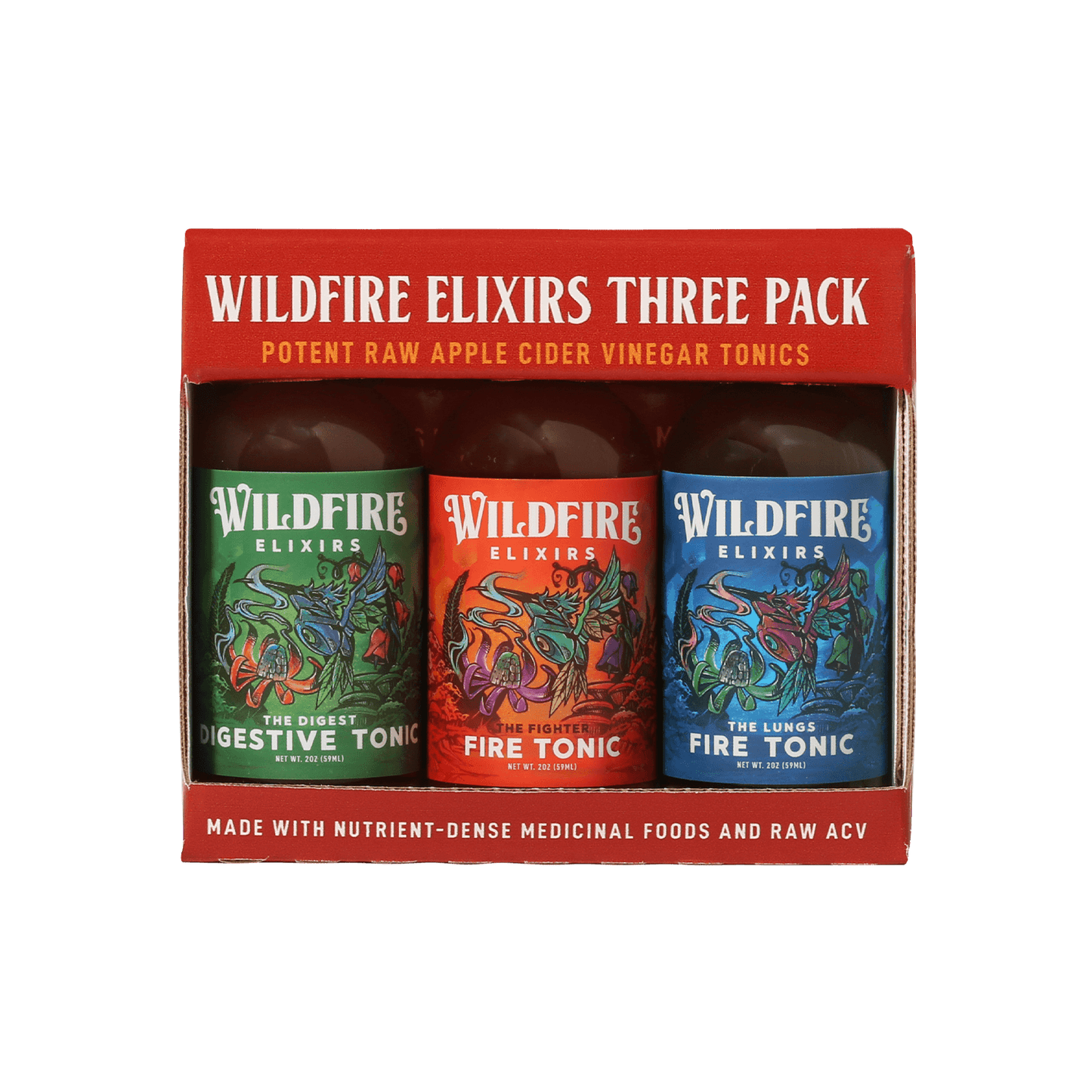 Wildfire Elixirs - Whole Body Health 3-Pack of 2oz wellness tonics
