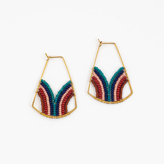 Altiplano - Wellspring Beaded Hoop Earrings - Deep Multi