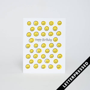 Egg Press - ASHKAHN - Happy Face Birthday Card
