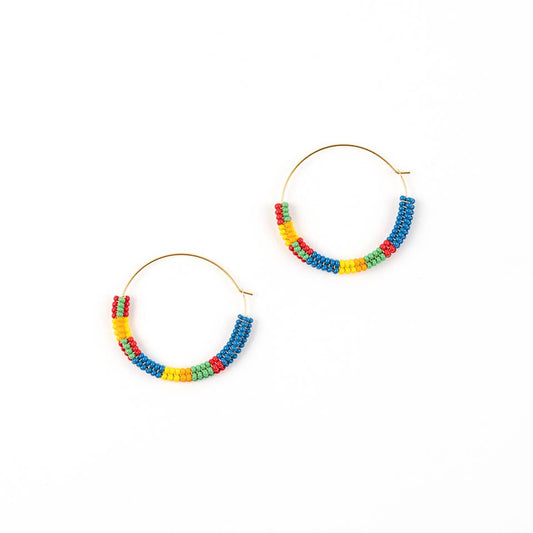 Altiplano - Color Block Hoop Earrings - Primary