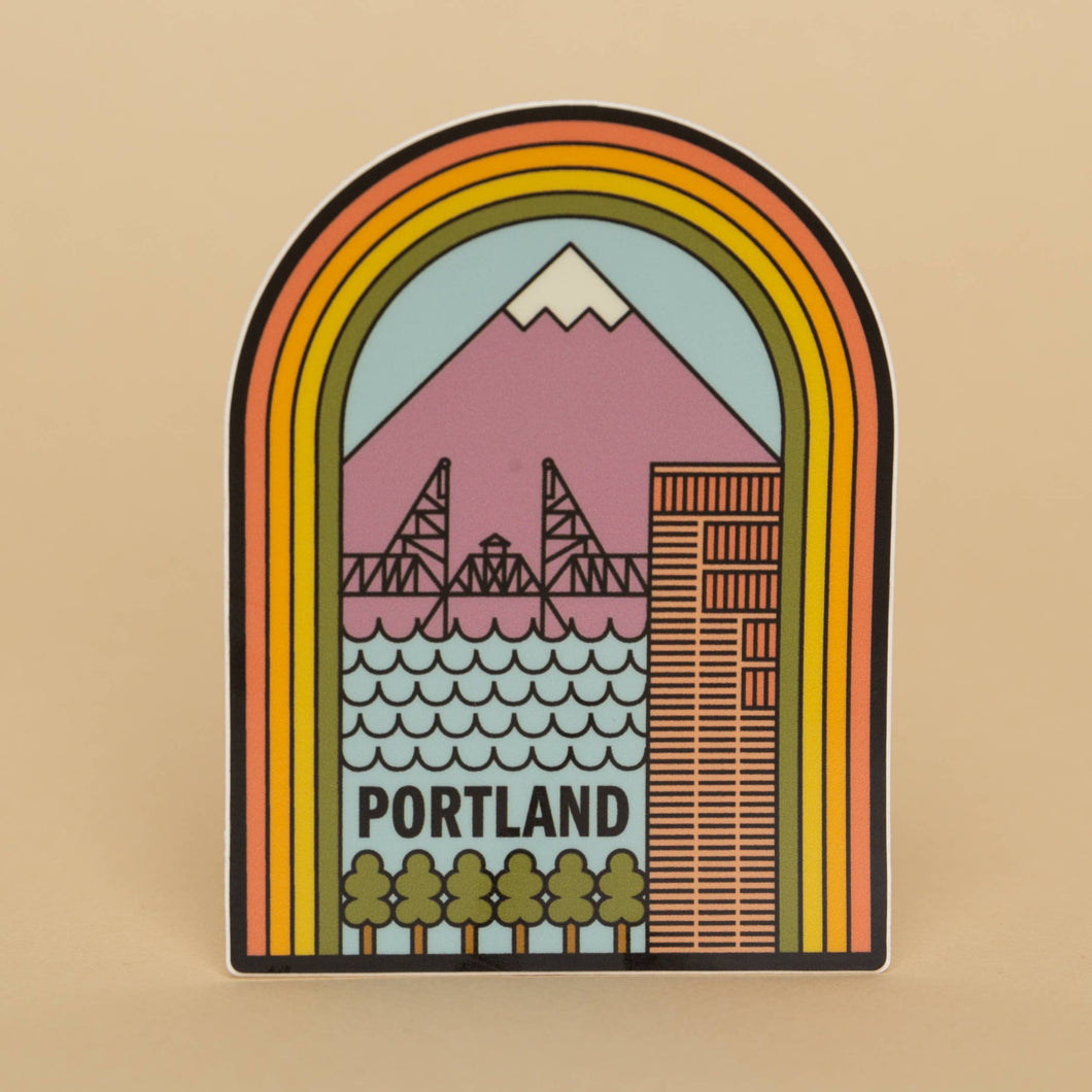 Tender Loving Empire - Portland Rainbow Cityscape Sticker