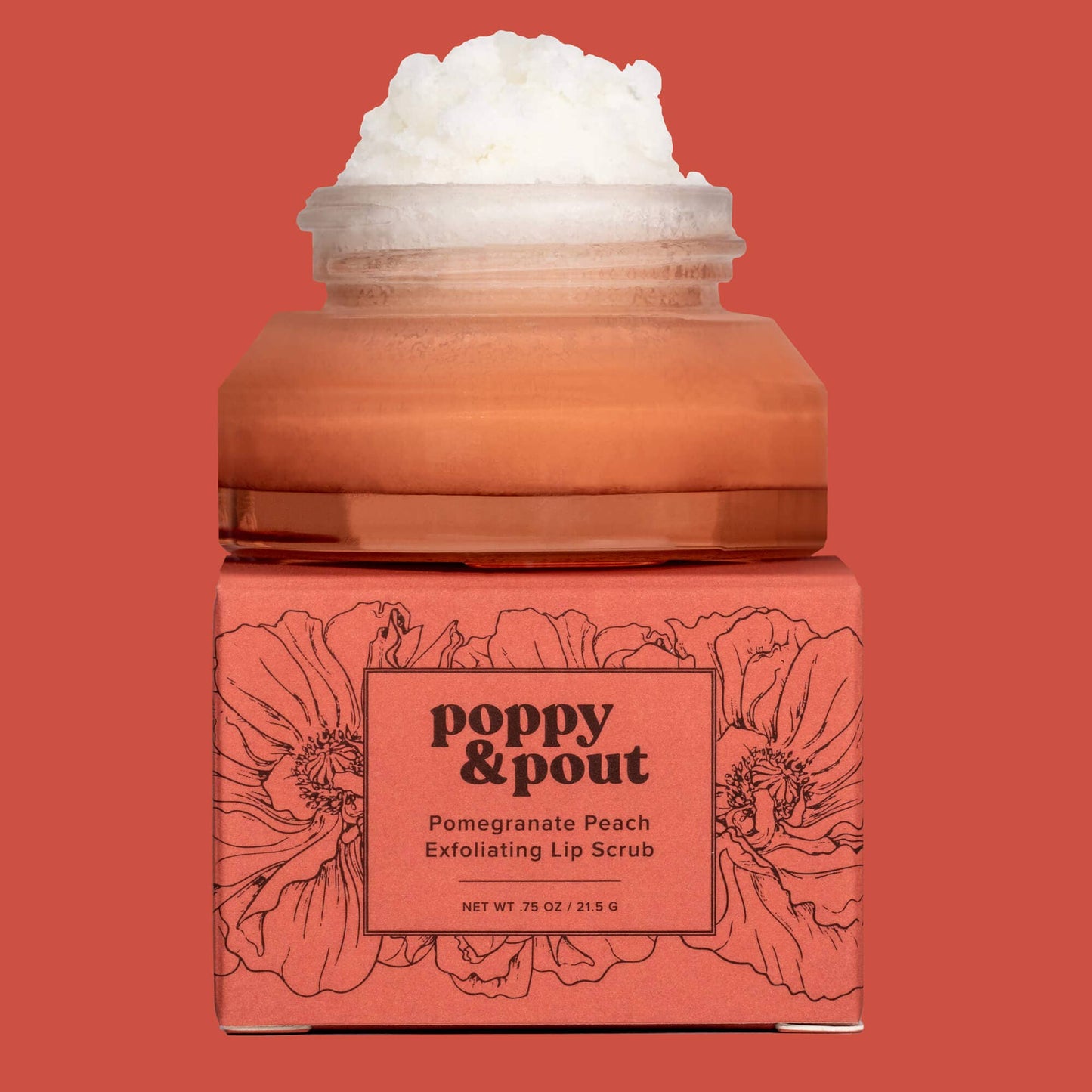 Poppy & Pout - Lip Scrub, Pomegranate Peach