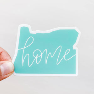 Wildflower Paper Company - Oregon Home Mint Green State Sticker