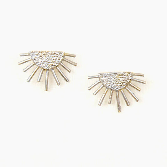 Altiplano - Sun Ray Post Earrings: Sliver