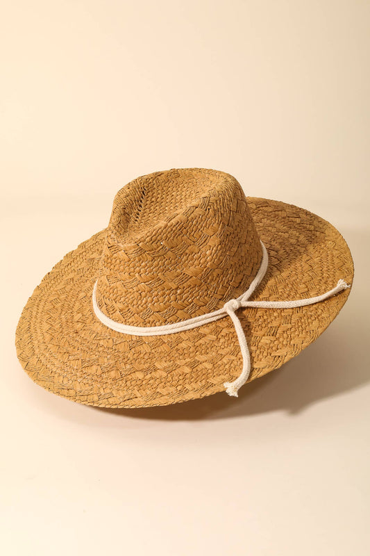 Anarchy Street - TA - Straw Weave Rope Strap Sun Hat