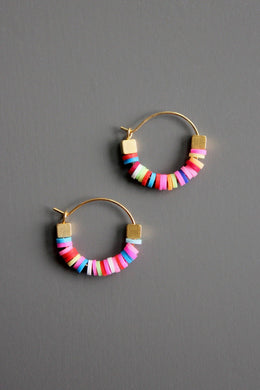 David Aubrey Jewelry - EMIE01 Rainbow small hoop earrings
