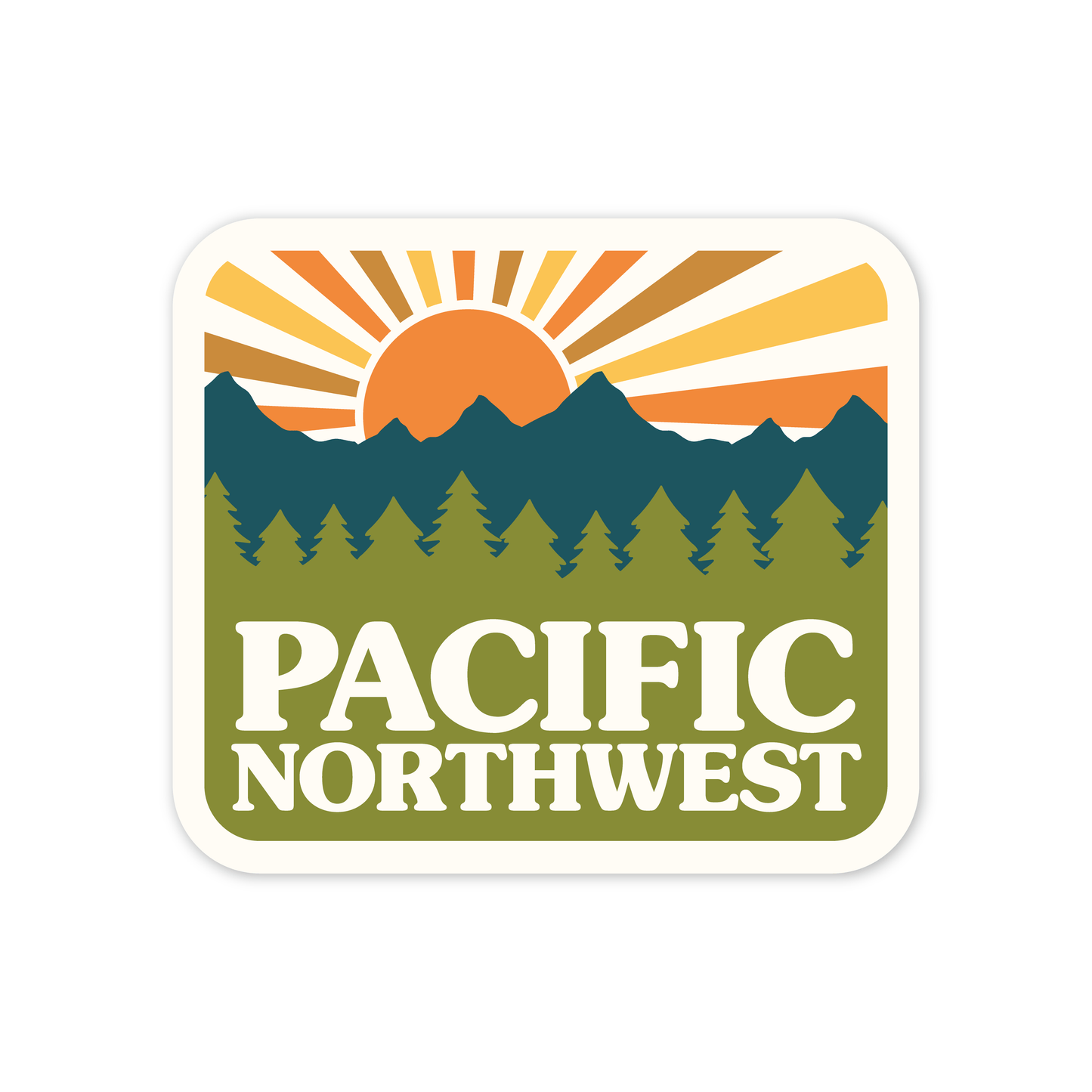 WILD CHILD - Retro Pacific Northwest Sunshine Sticker