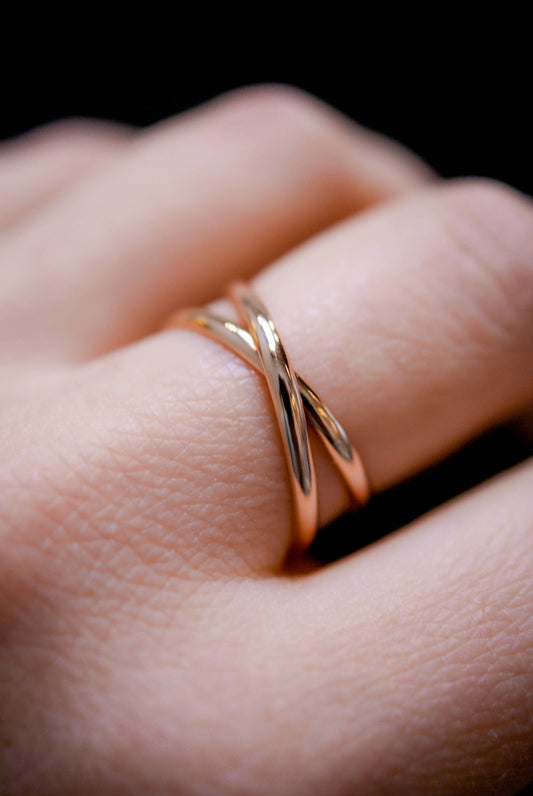 Hannah Naomi - Infinity X-Ring, 14K Rose Gold Fill: 6