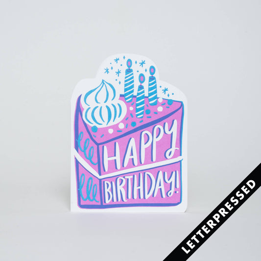 Egg Press Manufacturing - HELLO! LUCKY -- Birthday Cake Card