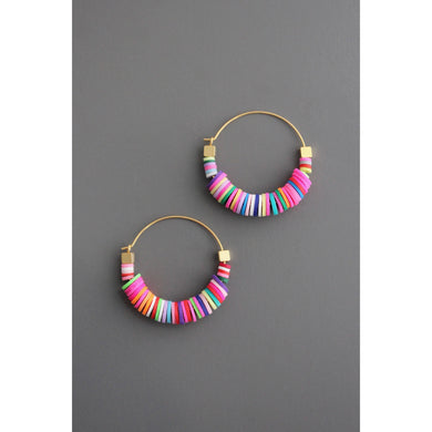 David Aubrey Jewelry - EMIE17 Rainbow hoop earrings