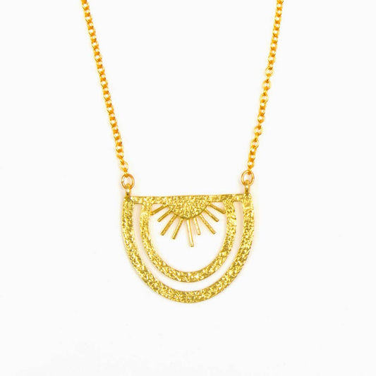 Altiplano - Rainbow Rays Necklace: Brass