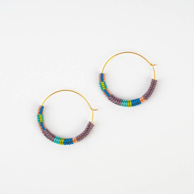 Altiplano - Color Block Hoop Earrings - Playful
